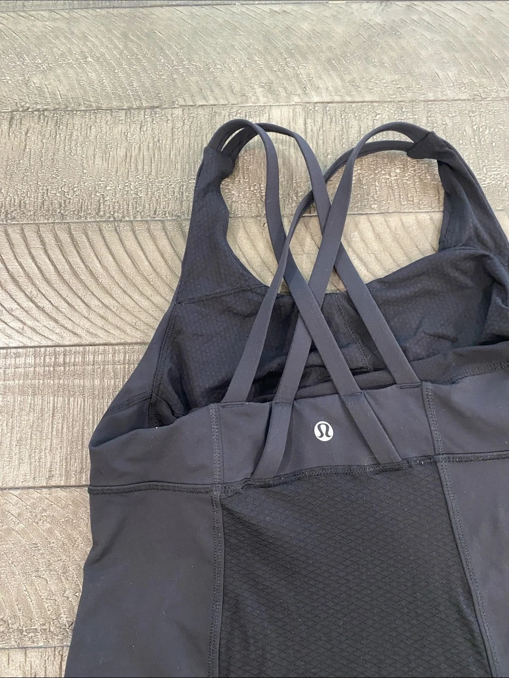 lululemon athletica Black One-Piece workout Tank with Strappy Back